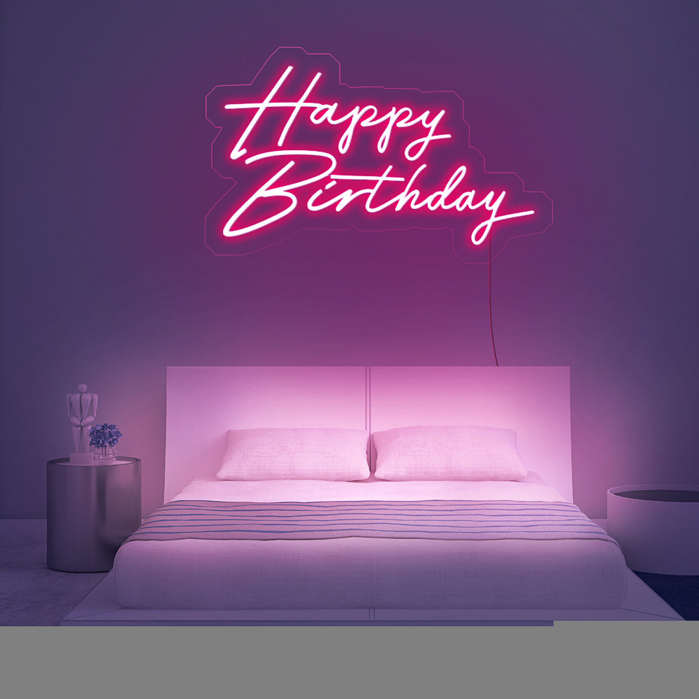 Happy Birthday- LED Neon Sign - Walls of Neon