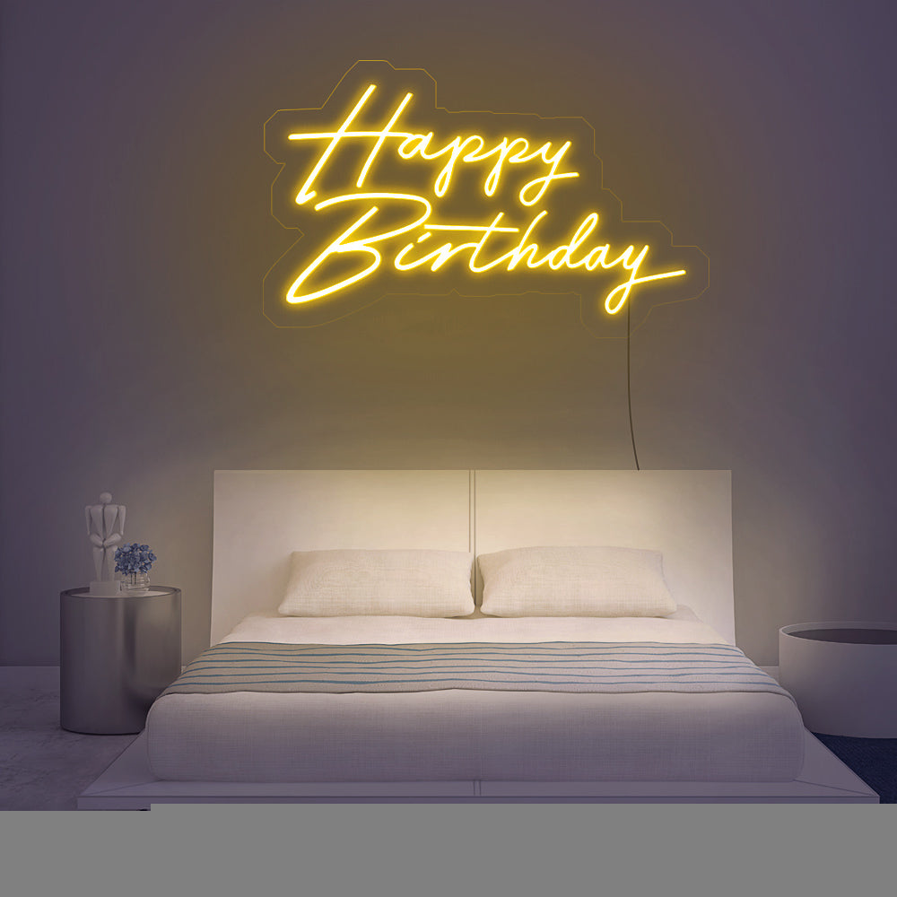 Happy Birthday LED Neon Sign - Neon Mfg.