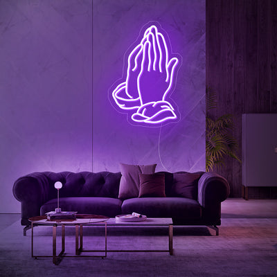 Praying Hands Neon Sign- LED Neon Sign