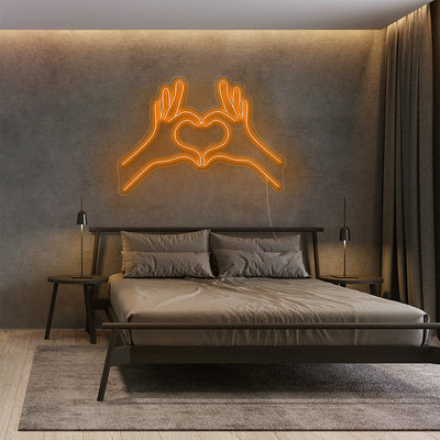 Heart Hand Neon Sign- LED Neon Sign