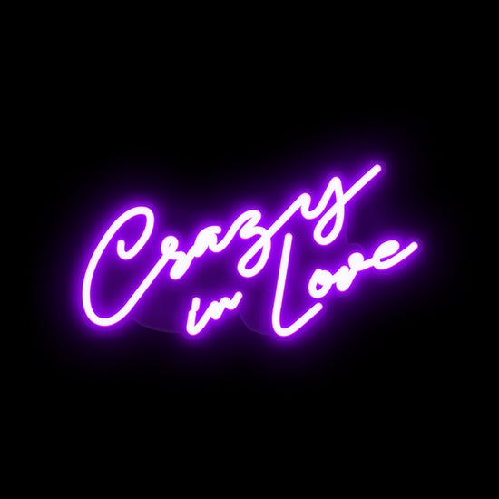 Crazy in Love LED Neon Sign perfect for weddings by Nuwave Neon