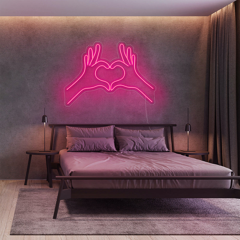 Heart Hand Neon Sign- LED Neon Sign