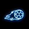 Flaming Soccer Ball- LED Neon Sign